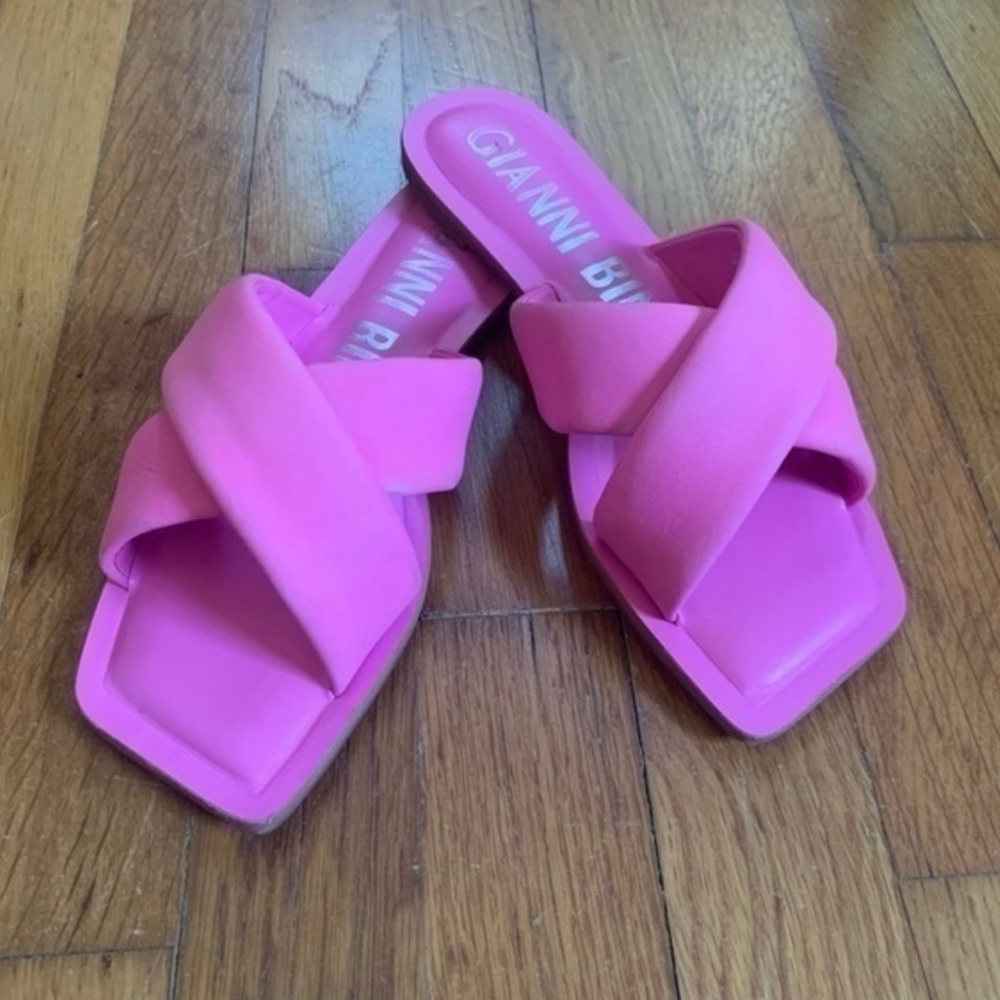 Pink Gianni Bini Leather Sandals